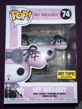 Funko My Melody Vinyl Figure - Pink with Gray Bow and Black Details